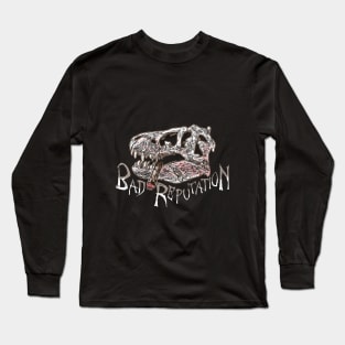 Bad Reputation T-Rex Skull dark version Long Sleeve T-Shirt
